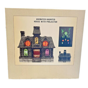 Cracker Barrel Halloween Haunted House Projection Lights & Sound Eyes Teeth 2025